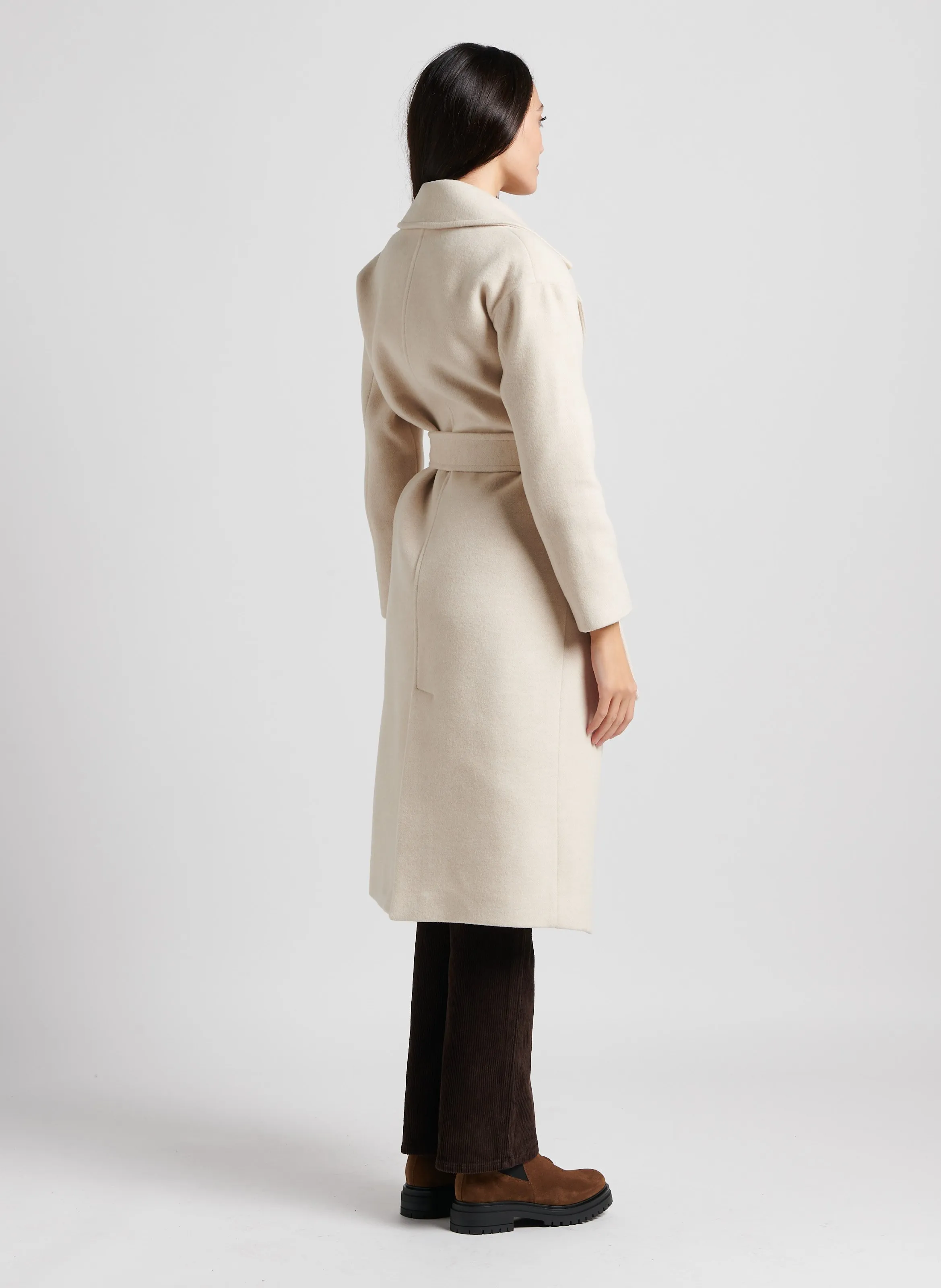  MAISON 123   MATIS - Cappotto con revers in misto lana | Bianco