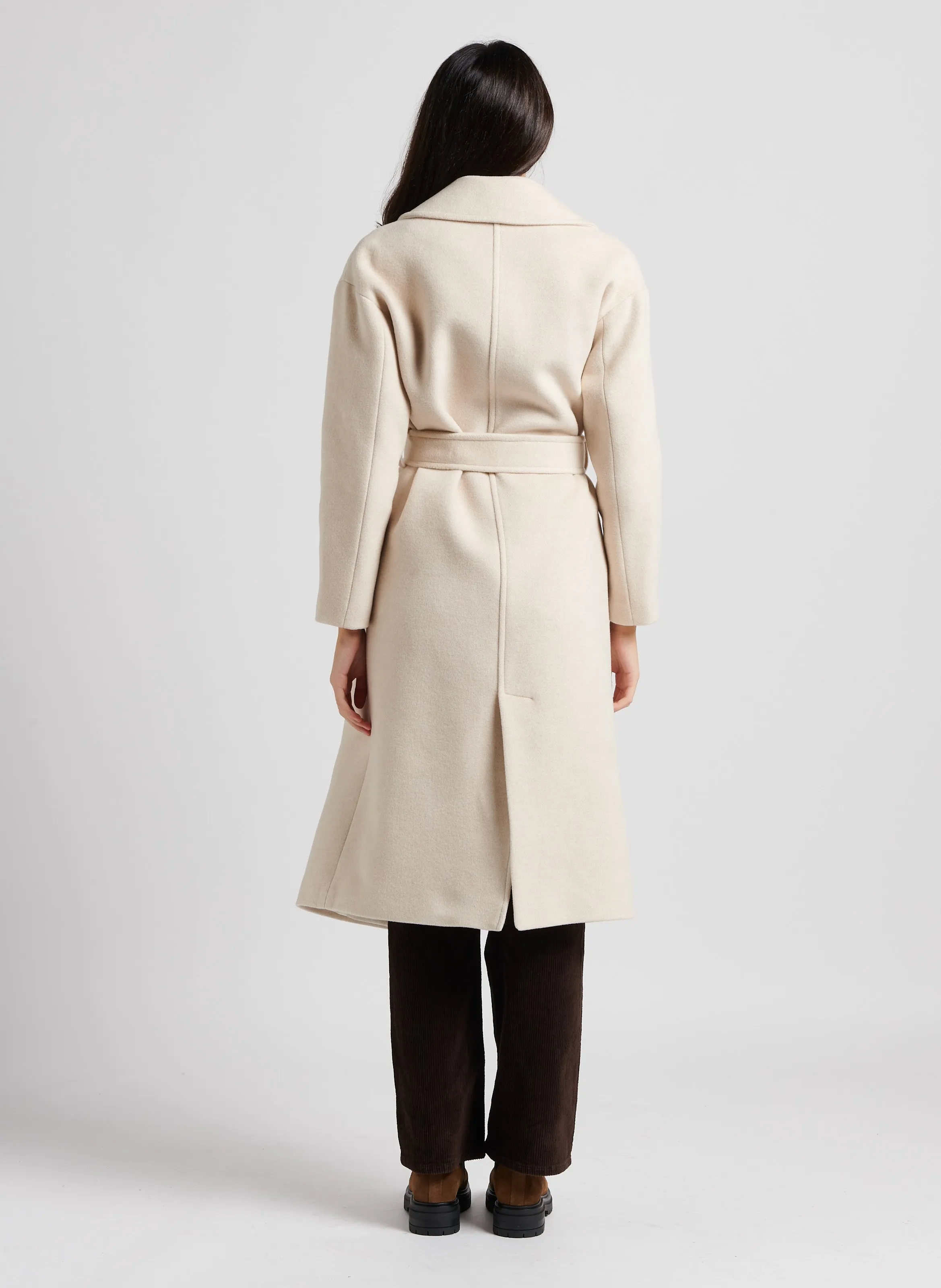 MAISON 123   MATIS - Cappotto con revers in misto lana | Bianco