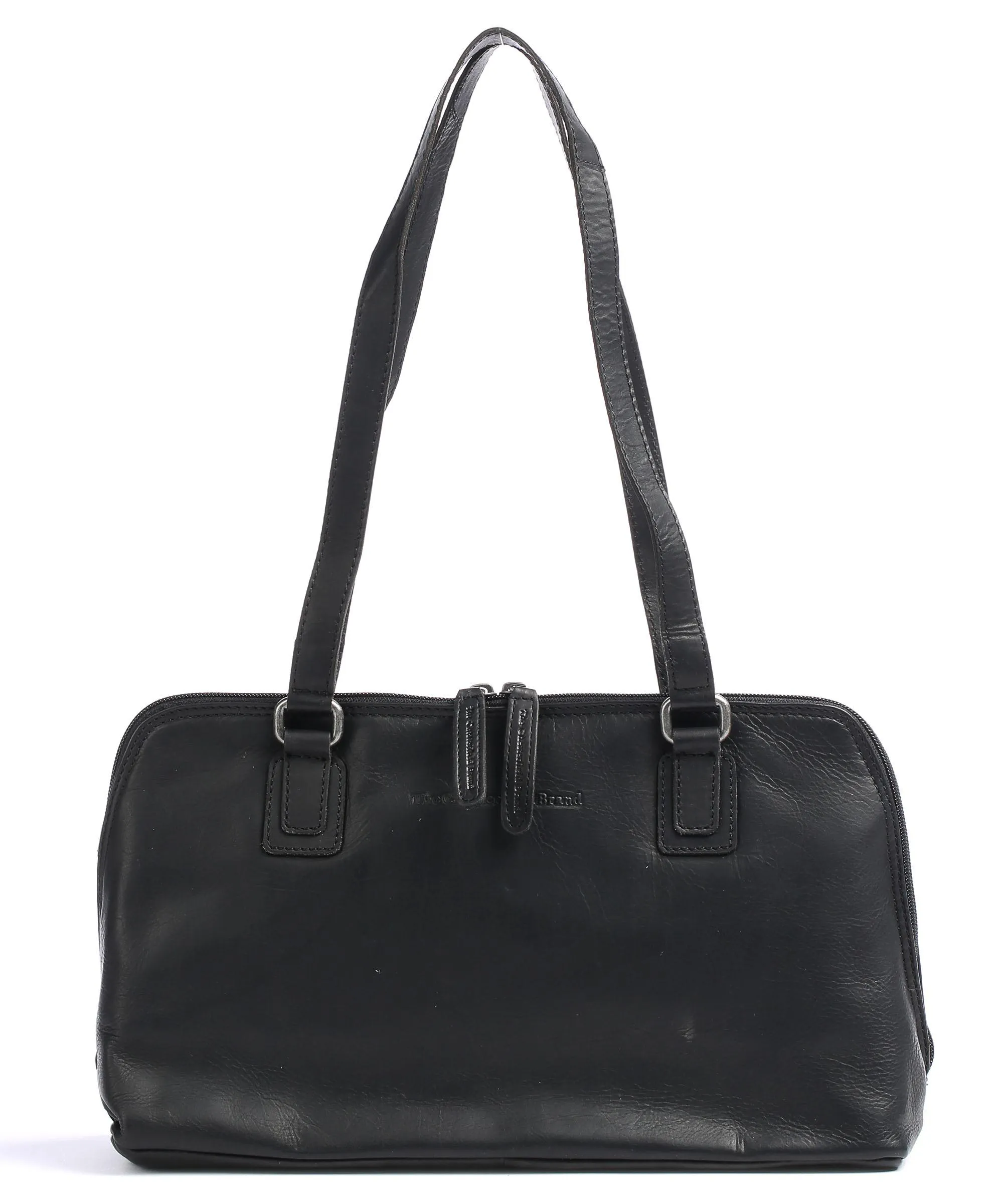  The Chesterfield Brand Santorini Borsa a spalla pelle di vacchetta pull-up nero  