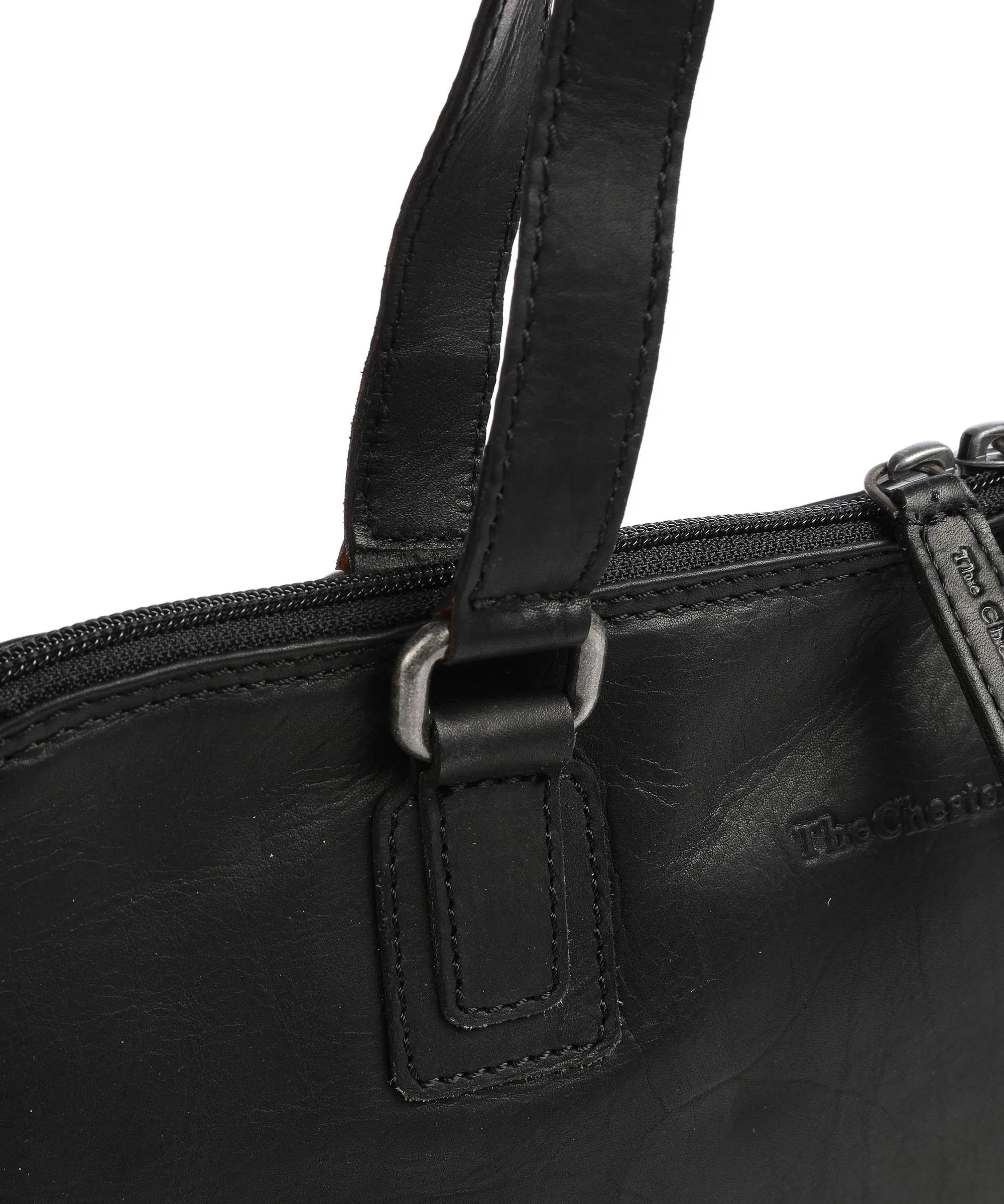  The Chesterfield Brand Santorini Borsa a spalla pelle di vacchetta pull-up nero  