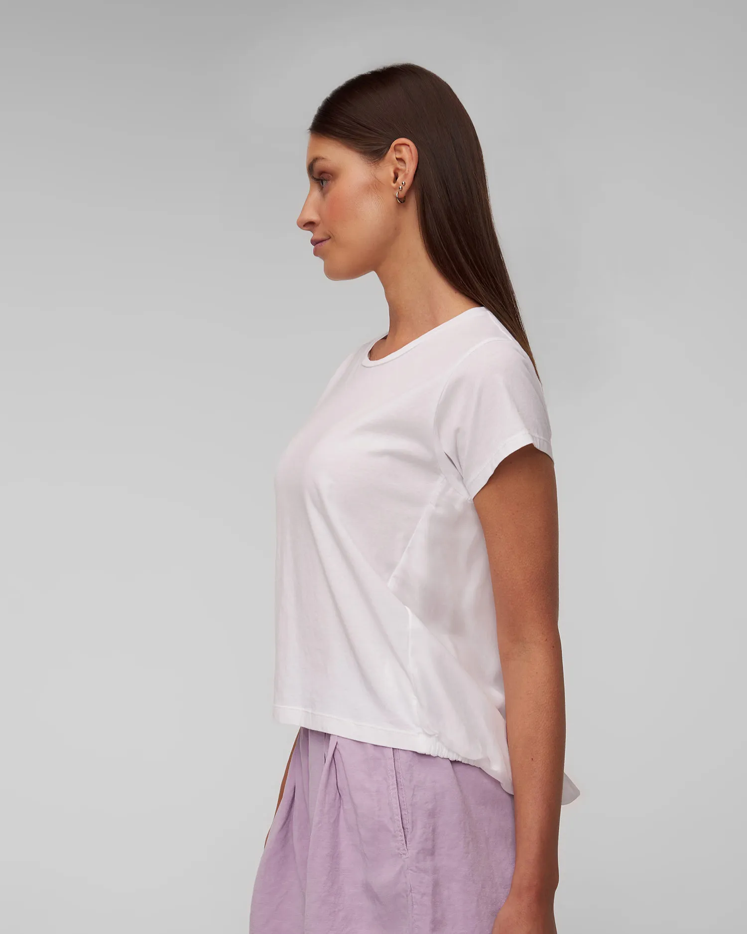 Top bianco con seta da donna Deha D02762-10001